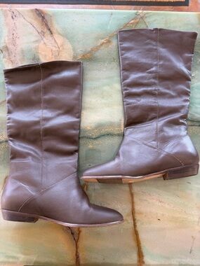 Made in Brazil  Brown Leather Mid-Calf Women's Boots